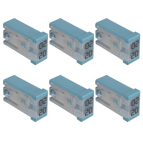 20A 32V Mini Slotted Automotive MCASE Shaped Cartridge Fuse Kit(Pack of 6pcs,20A) - style: 20A