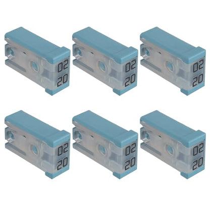 20A 32V Mini Slotted Automotive MCASE Shaped Cartridge Fuse Kit(Pack of 6pcs,20A) - style: 20A