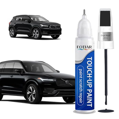 Touch Up Paint for Volvo Onyx Black 717 Paint Code Scratch Repair - color: Onyx Black (717)
