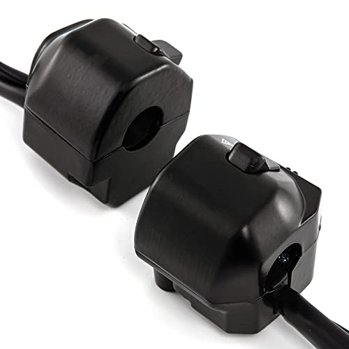 Motorcycle Handlebar Switch Universal 7/8" 22MM Electric Hand Control Switch Fit for Fog Lamp Horn Signal Wires Ignition Stop Control