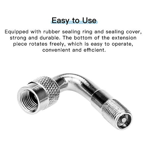 Mellbree 6-Pack Tire Valve Stem Extenders, 45/90/135° Schrader Extension - size: 45/90/135° Set