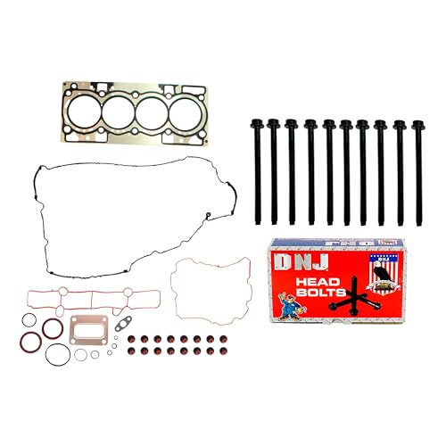 DNJ HGB4312 Engine Cylinder Head Gasket Set with Head Bolt Kit, Complete Repair Set for 2014-2020 Ford Escape Fusion 1.5L L4 16V DOHC 1499cc
