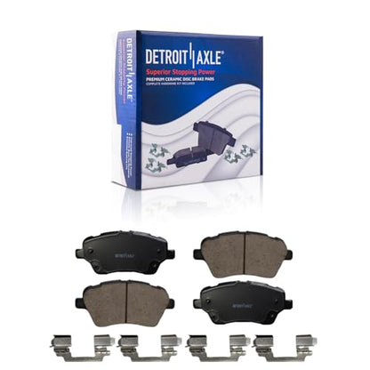 Detroit Axle - 8pc Brake Kit Replacement for Ford 2014-2019 Fiesta ST - size: 8PR53581/KIT