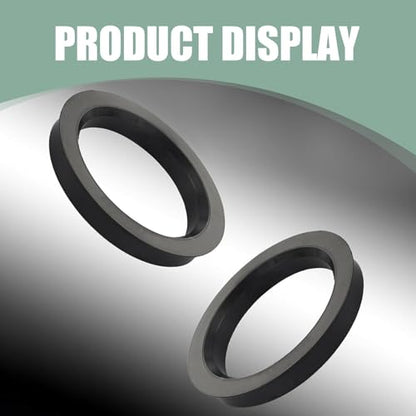 4 Pack Car Hub Reducing Ring Shaft, 73.1mm-60.1mm Design, Durable Vehicle Hub Center Ring Replacement, Compatible with Most Small Passenger Cars (Black)