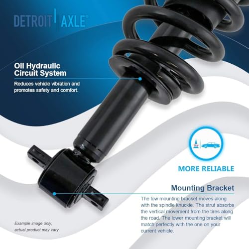 Detroit Axle - 4WD Struts Shocks Kit for 2014-2018 Chevy Silverado 1500 - size: 6AQS47172-V1/ strut shock sway kit