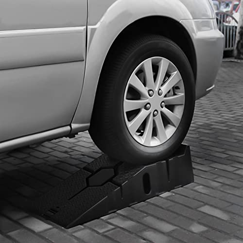 M-AUTO Vehicle Ramp Set of 2 Universal Drive-On 2-Stage Incline Ramps, 2.5 Ton (5000 lb) Lifting Capacity, Nestable & Portable Auto Service Ramp