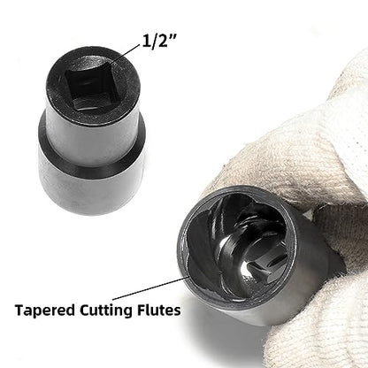 DPTOOL Bolt Nut Extractor Socket Set 17mm 19mm 21mm 22mm 24mm - size: 6PC