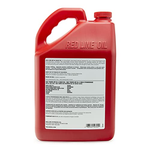 Red Line 50305 MT-90 75W-90 GL-4 Manual Transmission and Transaxle Lubricant (MTL) - 1 Gallon - size: Gallon