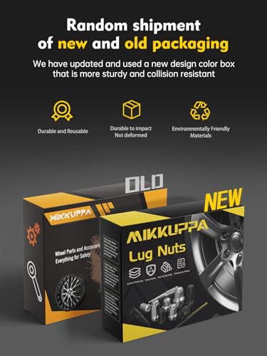 MIKKUPPA M12x1.25 Mag Lug Nuts, Chrome 24PCS OEM Flat Washer Wheel Nuts - color: Silver, size: M12X1.25-1.5" (38mm) Long, style: 24 PCS