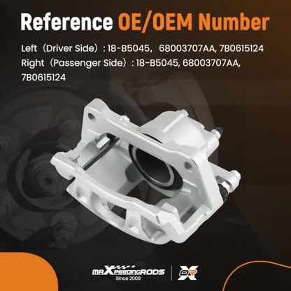 maXpeedingrods for 18-B5045 Front Brake Calipers with Brackets for Chrysler - size: 18-B5045