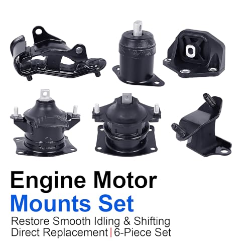 6PCS Engine Motor Mount Set Compatible with Accord 2003-2007 3.0L V6 - size: 2003-2007 Honda Accord 3.0L