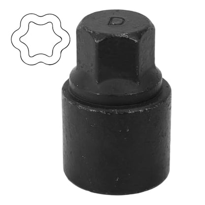 D-Wheel Locking Nut Removal Tool, Special Steel Wheel Anti Theft Lug Nut Key for Dismantling & Installing Anti Theft Lug Removal Tool Socket Remover Hand Repair Tools