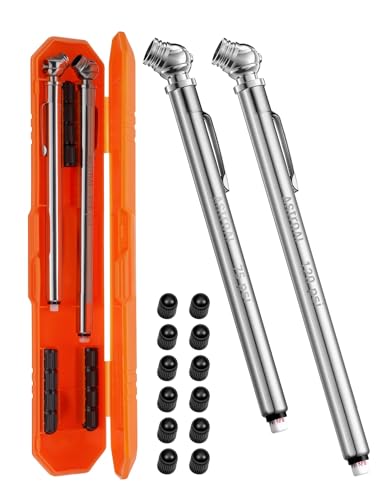 AstroAI Pencil Tire Pressure Gauge 2 Pack with Case (10-75PSI, 10-120PSI) - size: 2 Pack, style: with case