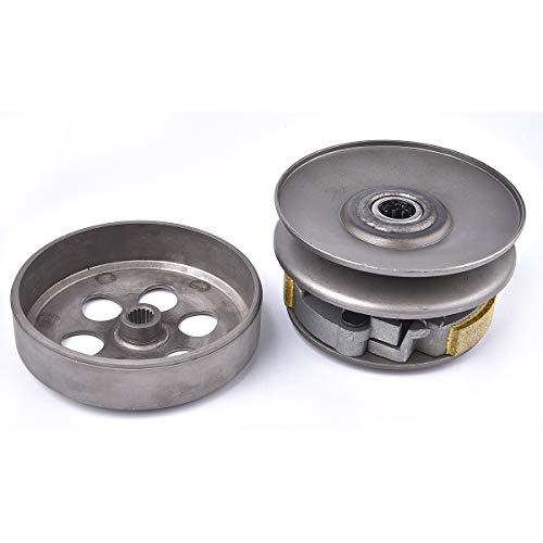 Transmission Rebuild Kit - Replacement Clutch Kit Compatible with Sportsman ATV, Predator, Scrambler, 50CC 90CC 2 Stroke ATV Part - Includes Clutch & Variator Assembly, Drive Belt & Roller Weights