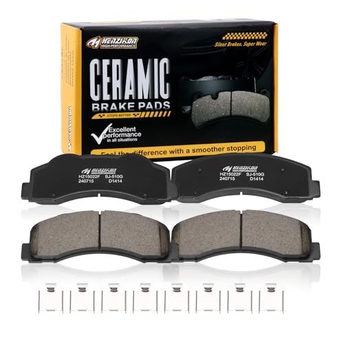 Ceramic Front Brake Pads Set Compatible with 2010-2017 Ford Expedition;Compatible with 2010-2017 Ford F-150;Compatible with 2010-2017 Lincoln Navigator(D1414) - color: HZ1414