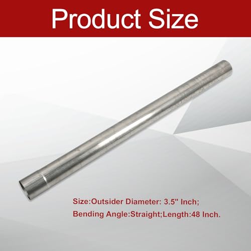 409 Steel 3.5'' Inch OD Straight Exhaust Pipe Mandrel Tubing Pipe - size: 3.5 Inch