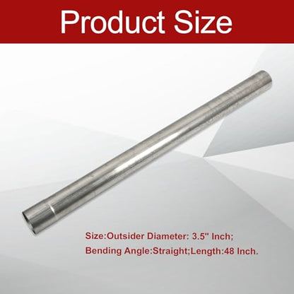 409 Steel 3.5'' Inch OD Straight Exhaust Pipe Mandrel Tubing Pipe - size: 3.5 Inch