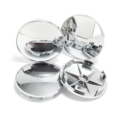 4Pcs 2.68in / 68mm Chrome Center Caps 2.42in ID Snap-On - size: OD 68MM , ID 61.5MM