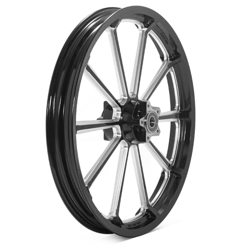 TOFR 21inch x 2.15inch Front Rim Talon Style For Harley Dyna 2008-2017 - color: Gloss Black