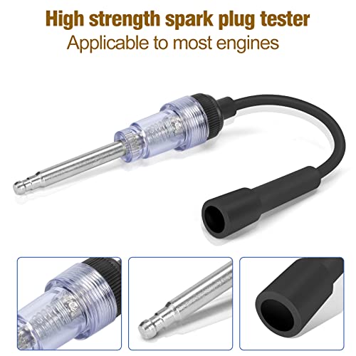 BETOOLL 13pcs Compression Tester with Spark Plug Tester - 300PSI Engine Cylinder Compression Gauge Automotive Tool - size: Normal
