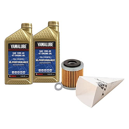 Tusk 4-Stroke Oil Change Kit Compatible with Yamaha YZ250F 2003-2018/WR250F 2003-2019/WR450F 2003-2021/YZ450F 2006-2009, 2014-2017 (Yamalube Hi-Perf. Synthetic 10W-40) - size: Yamalube Hi-Perf. Synthetic 10W-40
