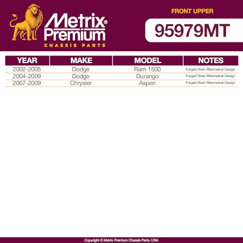 Metrix Premium Chassis Parts Control Arm Kit w/Ball Joints Fits Durango - size: RK7424_RK7424/ PAIR