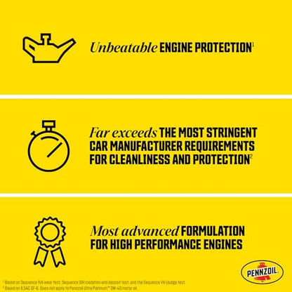 Pennzoil Ultra Platinum Full Synthetic 5W-20 Motor Oil, 1 Quart - size: 1 Quart, style: Single