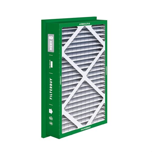 Filterbuy 16x25x5 Air Filter MERV 8 Dust & Allergy Defense (2-Pack) - style: 16x25x5 (Actual: 14.38 x 23.38 x 3.69)