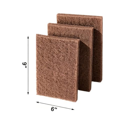 Premium Maroon General Purpose Scuff Pads, Pack of 10 6" x 9" Automotive Scotch Brite Pads for Scuffing, Scouring, Sanding, for Surface Preparation Automotive Car Auto Body Restoration Woodworking