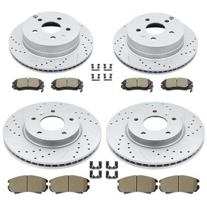 Acinoparts Front (12.64”, 321mm) and Rear Brake Kit for GMC Terrain - size: HMBK21001