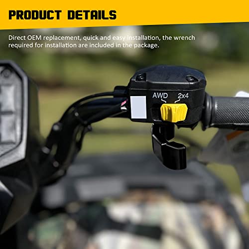 Thumb Throttle Lever, ATV Thumb Throttle Control Extender, Black - color: Black