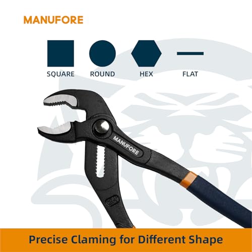 MANUFORE Water Pump Pliers, 7/10/12 Inch Tongue and Groove Pliers Set - style: 7-10-12 in