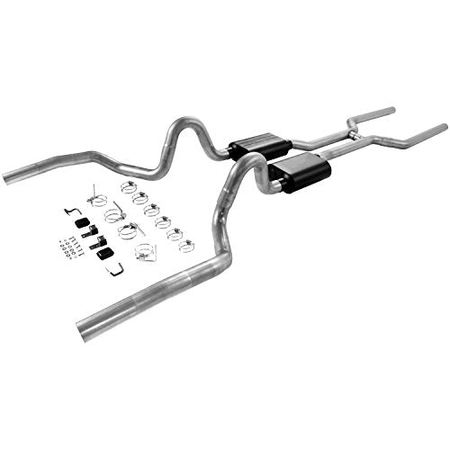 Flowmaster 17200 American Thunder Crossmember-Back Exhaust Kit 3 Inch Aluminized Steel Compatible with 1968-1972 GM A-Body V8