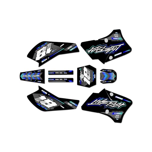 Graphics Kit for Yamaha Yamaha TTR90 (2000-2008) Rebel Series Blue 16 Mil - On/Off the Road - Dirt Pit Bike Motorcycle Sticker, Dirtbike Racing Decal Motocross Accessories no-Plastics - color: Blue, size: 16 Mil - On/Off the Road