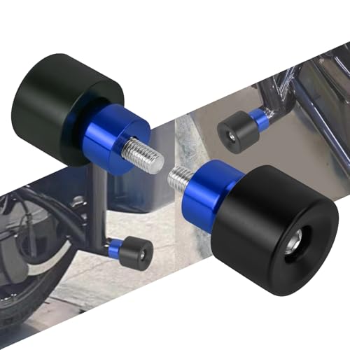 Crash Bar Wheel Screw Fit for Harley Touring and Softail - style: Black Wheel with Blue Slider