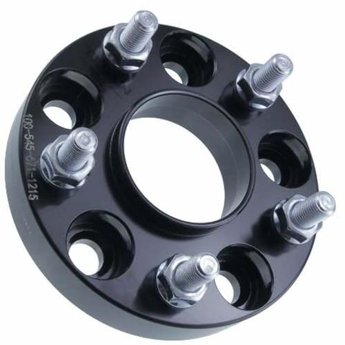 1.25 Inch Hub Centric Wheel Spacer Compatible with Mitsubishi Lancer Eclipse & Outlander - 5x114.3 (5x4.5) Bolt Pattern, 67.1mm Hub Bore, 12x1.5 Studs, 6061-T6 Billet Aluminum, Black - Single - size: 1.25 Inch Hubcentric Wheel Spacers, style: 1x Wheel Spa