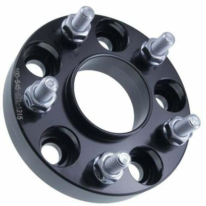 1.25 Inch Hub Centric Wheel Spacer Compatible with Mitsubishi Lancer Eclipse & Outlander - 5x114.3 (5x4.5) Bolt Pattern, 67.1mm Hub Bore, 12x1.5 Studs, 6061-T6 Billet Aluminum, Black - Single - size: 1.25 Inch Hubcentric Wheel Spacers, style: 1x Wheel Spa