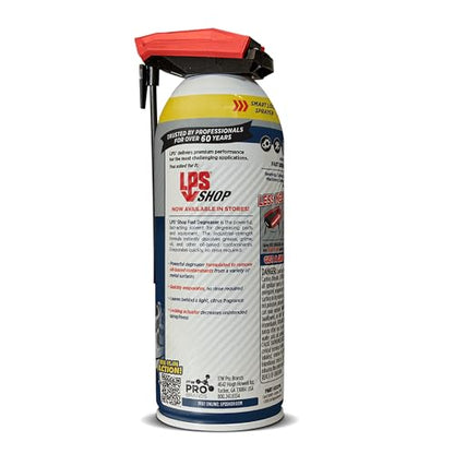 LPS Shop Fast Degreaser, Removes Grease, Oil & Grime, Fast-Acting Solvent for Degreasing Parts and Equipments, Evaporates Quickly, No Rinse Necessary