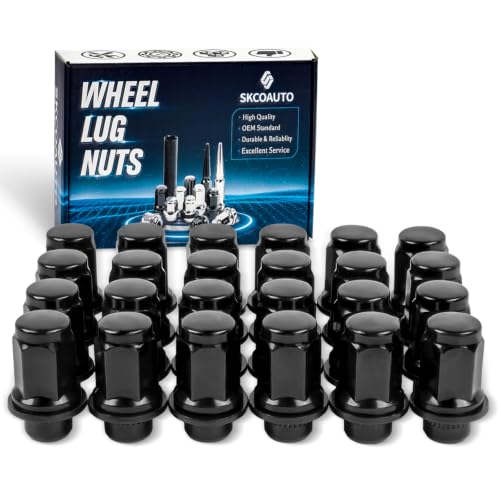 24 pcs M12x1.5 Lug Nuts for Tacoma Anti-Rust Chrome Mag Flat Seat - color: Black, size: M12x1.5, style: 24Pcs，1.85IN