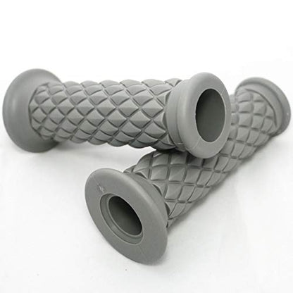 Yibid Motorcycle Hand Grips, Soft Rubber Handlebar Throttle Thruster Grip Replacement Replacement for 7/8(22mm) Handle Bar Motorized (Gray Grips) - color: Gray Grips