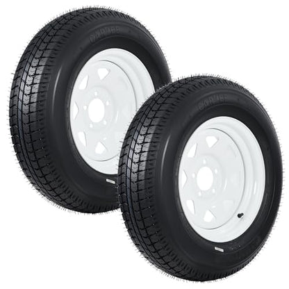 GarveeTech ST205/75D15 Trailer Tire and Wheel Assembly, 5 Lug, Set of 2 - size: ST205/75D15, style: 5 Lug