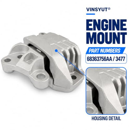 Engine & Trans Mount Kit 4PCS for Jeep Renegade 2015-17 & Fiat 500X Vinsyut - color: Jeep Renegade 2015-2017 2.4L