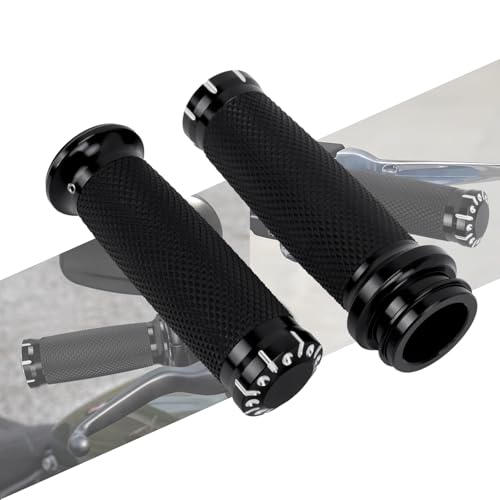 Electronic Throttle 1" Handlebar Grips for 25mm Handle Bars Universal Fit for Harley Softail Deluxe Breakout Low Rider Street Glide Road King Electra Glide Trike 2008-2025