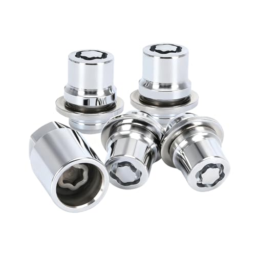 M12 x 1.5 Wheel Lock Lug Nut Set, 4PCS Vehicle Tire Lock and 1PC Key