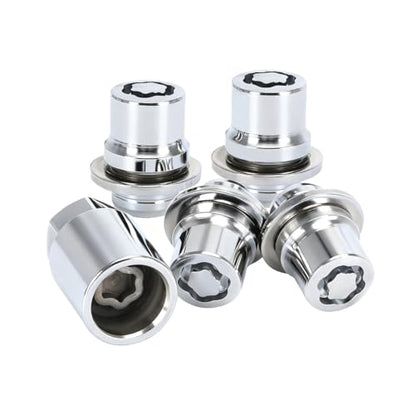 M12 x 1.5 Wheel Lock Lug Nut Set, 4PCS Vehicle Tire Lock and 1PC Key