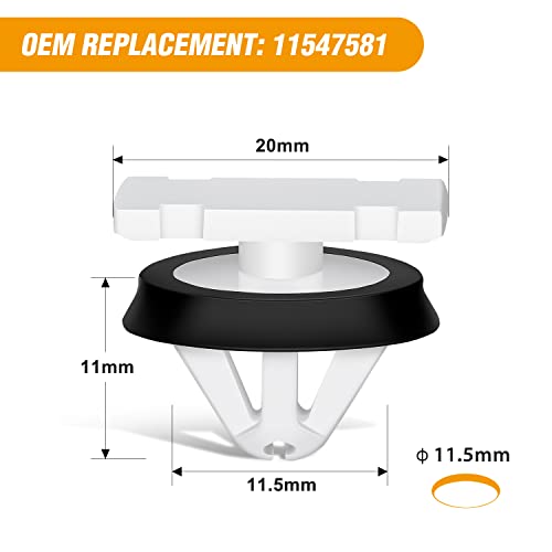 GOOACC 30pcs Body Side Exterior Trim Moulding Clip with Sealer for GM 11547581 Chevrolet Buick Cadillac GMC Enclave CT6 XT5 XTS Cruze - color: 30Pcs Exterior Trim Moulding Clip