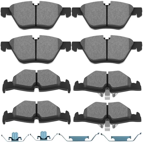 SCITOO Front Rear Disc Brake Pads Set Semi-Metal Fit For BMW For 328i - size: Front D1061 & Rear D1171