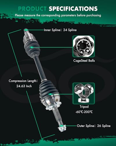 SCITOO Front Left CV Axle Assembly For Toyota for Prius Plug-In 10-17