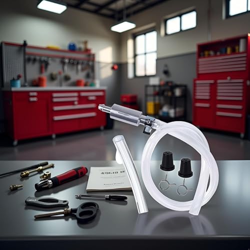 Brake Bleeder Hose, 2025 New Universal Hydraulic Brake Fluid Bleeder, One Way Check Valve Tube Bleeding Tool Kit for Motorcycle Clutch, Brake System Bleeding Tools
