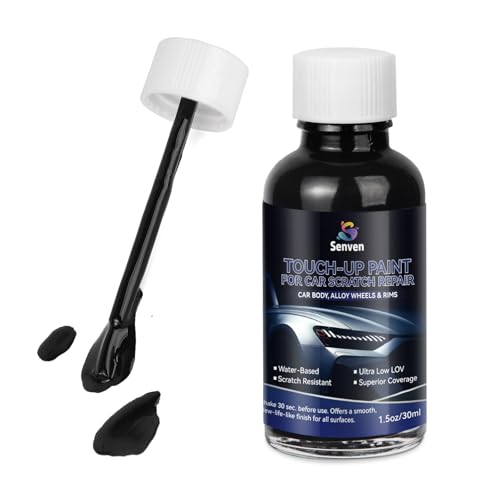 Car Black Paint Touch Up Cars Scratch Repair for Vehicles, Rim High-Gloss Black Paint Pen 30ML Quick Drying Automotive Scratch Repair, Non-toxic 1.5 oz Easy to Use - color: Black